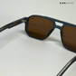 Glare - Denim Walnut Rectangle Sunglasses - RB2325
