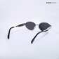 Lunar - Silver Black Oval Sunglasses - RB2432