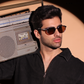 Tawi Gaze - Blue Blaze Angular Hexagon Sunglasses - RB2573