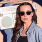 Lucknow Lush - Espresso Gild Polarized Clubmaster Half Rim Sunglasses - RB2659