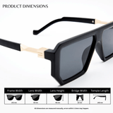 All Black Oversized Retro Sunglasses - RawBare