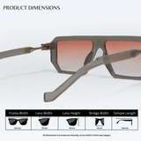 Brown Oversized Retro Sunglasses - RawBare