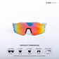 Glide Max - Frost Fire Polarized Wrap Around Sunglasses - RB2641