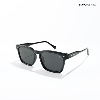 Pangong Peak - Black Crest Polarized Square Sunglasses - RB2855