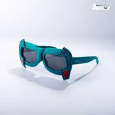 Shade Hacker - Pixel Flame Kids Polarized Angular Shield Sunglasses - RBK2531