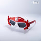 Mode Shift Flux Red Kids Polarized Geometric Sunglasses by Rawbare