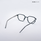 Tawi Gaze - Black Blue Cut Angular Hexagon Sunglasses - RB2607