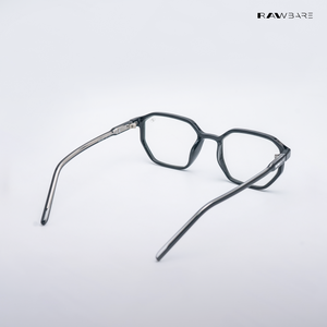 Tawi Gaze - Black Blue Cut Angular Hexagon Sunglasses - RB2607