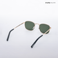 Metal Glint 2.0 - Green Gold Square Sunglasses - RB2435