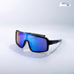 Speed Beam Blue Streak Kids Polarized Wrap Around Sunglasses by Rawbare