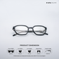 Tawi Gaze - Black Blue Cut Angular Hexagon Sunglasses - RB2607