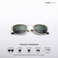 Metal Glint 2.0 - Green Gold Square Sunglasses - RB2435