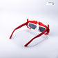 Mode Shift - Flux Red Kids Polarized Geometric Sunglasses - RBK2527