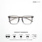 Quadra - Softcore Grey Square Bluecut Eyewear - RB2840