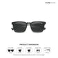 Pangong Peak - Black Crest Polarized Square Sunglasses - RB2855