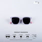 Young Monarch - Regal Lilac Kids Polarized Square Sunglasses - RBK2504