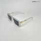 Oversized Retro - Clear Grey Square Sunglasses - RB2315