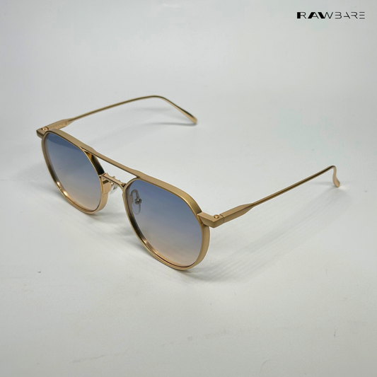 Round Luxe Shades - Blue Gold / RB2499