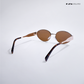Lunar - Brown Gold Oval Sunglasses - RB2429