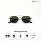 Vizag Prism - Sunlit Jade Polarized Hexagon Sunglasses - RB2615