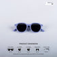 Mini Maven - Lilac Kids Polarized Wayfarer Sunglasses - RBK2502