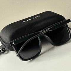 Matte Black Square Sunglasses