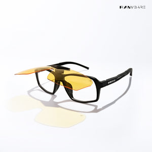 MagShift - Shockwave Clip-On Square Sunglasses - RB2837