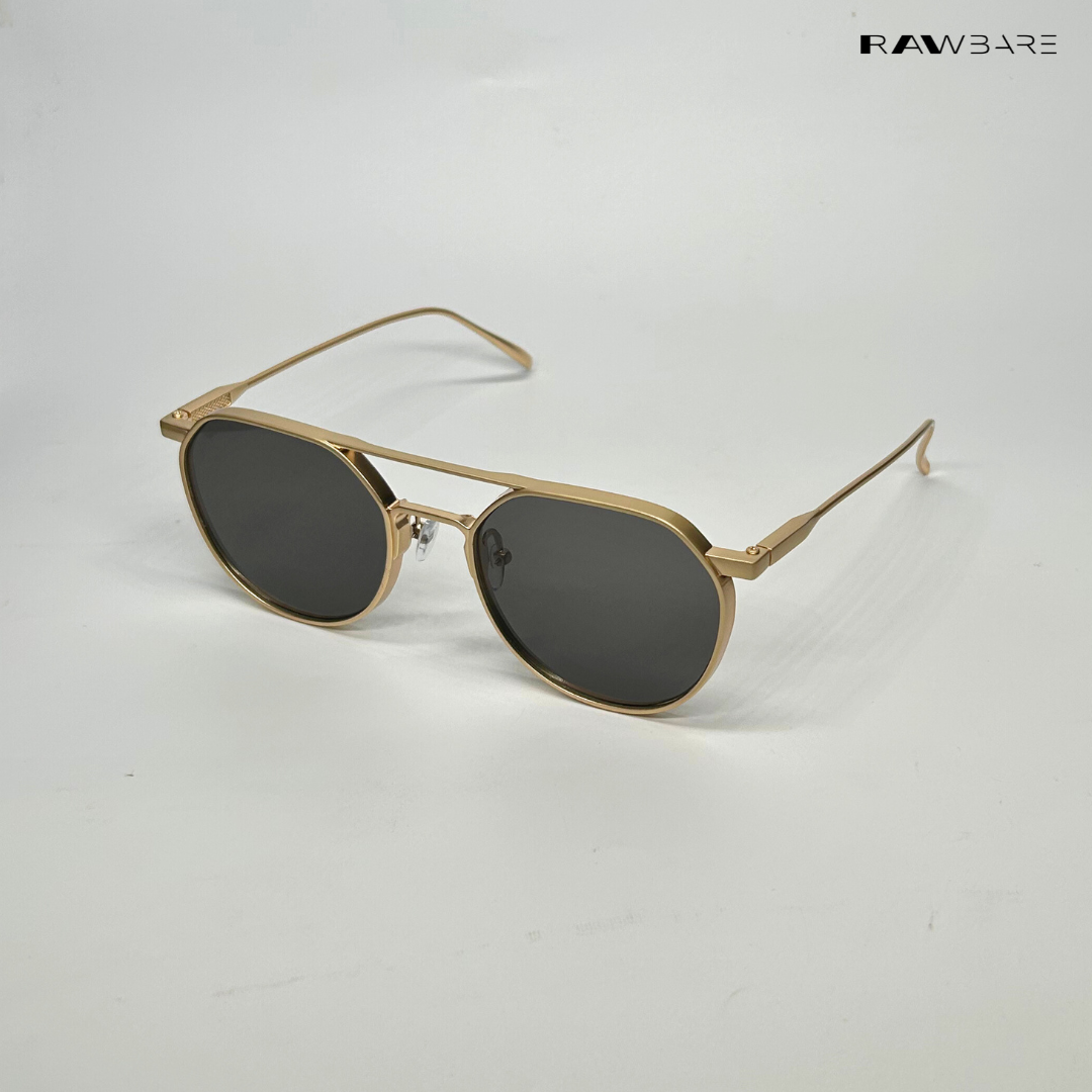 Round Luxe - Gold Round Sunglasses - RB2498