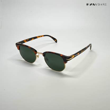 Delhi Daze - Pine Haze Clubmaster Half Rim Sunglasses - RB2560