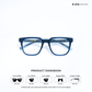 Claris - Dark Blue Square Bluecut Eyewear - RB2741