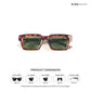 Varkala Veil - Leaf Core Rectangle Sunglasses - RB2722