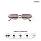 Aqua - Jellyfish Half Rim Tapered Square Sunglasses - RB3000