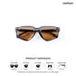 Mumbai Hush - Iris Geometric Cateye Sunglasses - RB3034