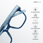Claris - Dark Blue Square Bluecut Eyewear - RB2741