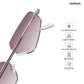 Aqua - Jellyfish Half Rim Tapered Square Sunglasses - RB3000