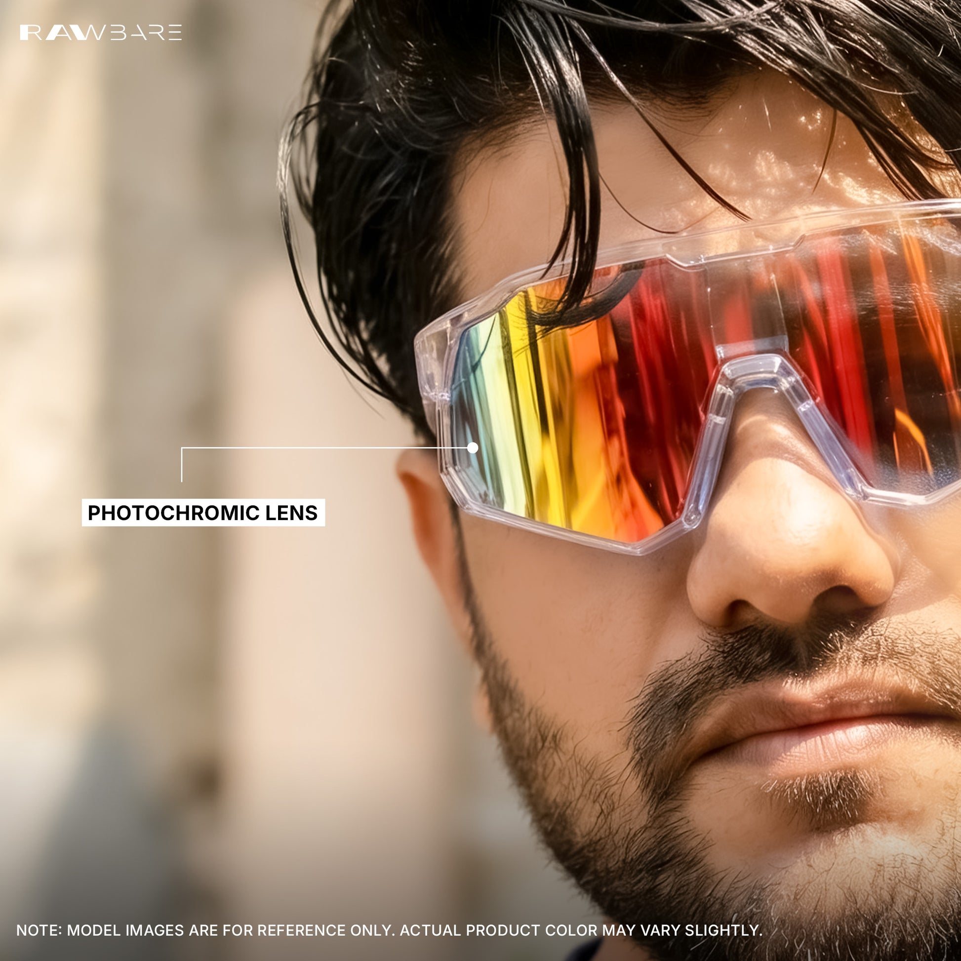 Velocity Core Hologlow Photochromic Wrap Around Sunglasses RB2817 by Rawbare