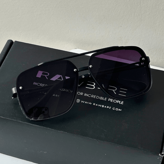 All Black Retro Square Sunglasses