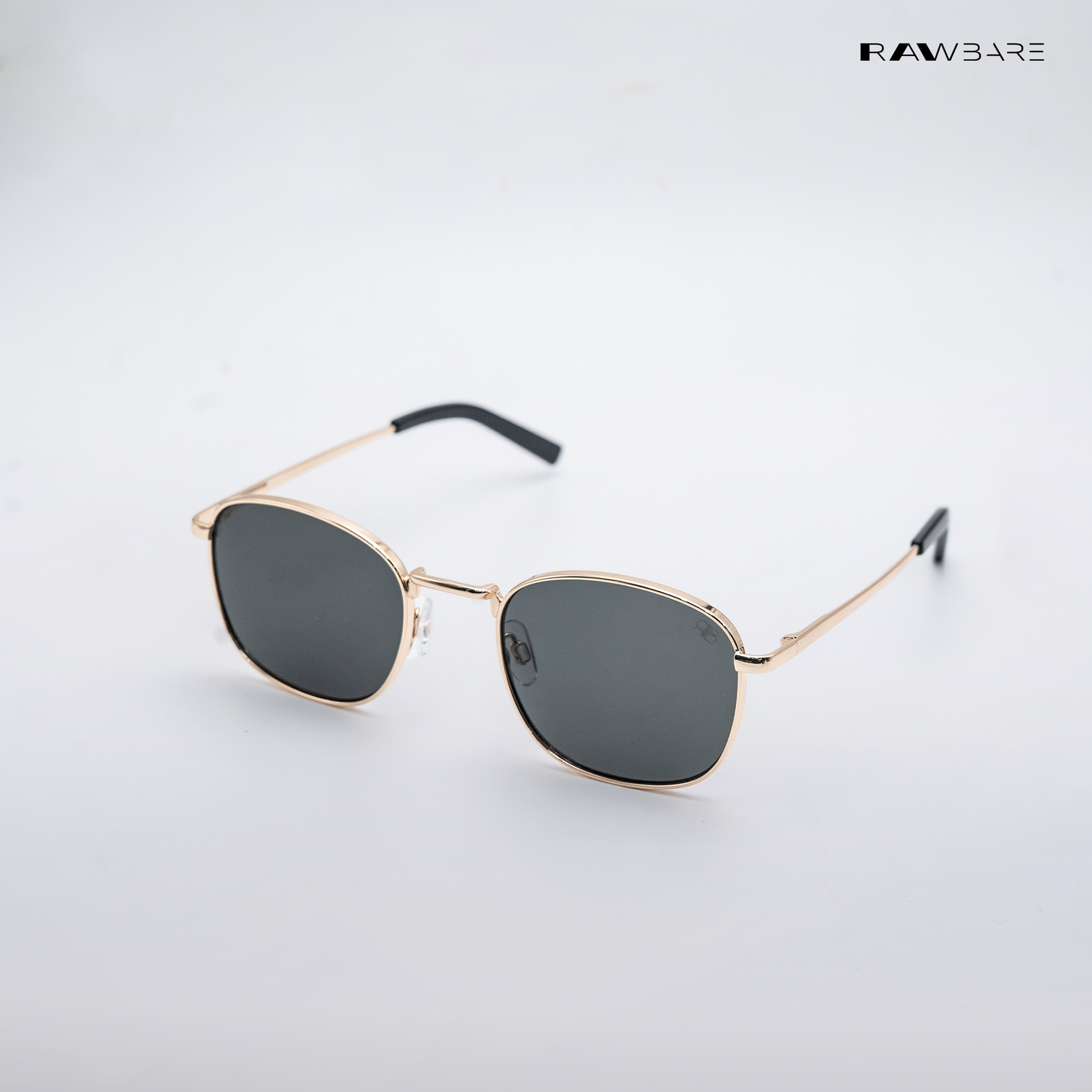 Metal Glint - Black Gold Square Sunglasses - RB2633