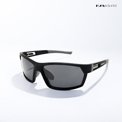 Aeris - Carbon Polarized Wrap Around Sunglasses - RB2818