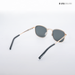 Metal Glint - Black Gold Square Sunglasses - RB2633