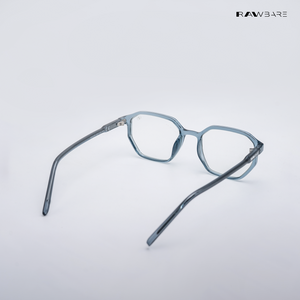 Tawi Gaze - Ocean Blue Cut Angular Hexagon Sunglasses - RB2608