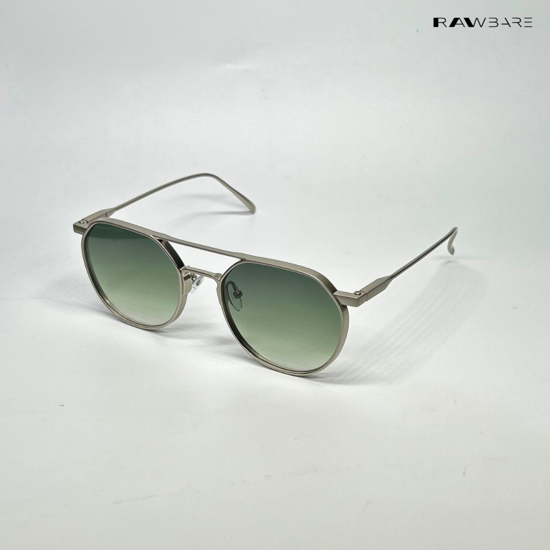 Round Luxe - Green Silver Round Sunglasses - RB2501