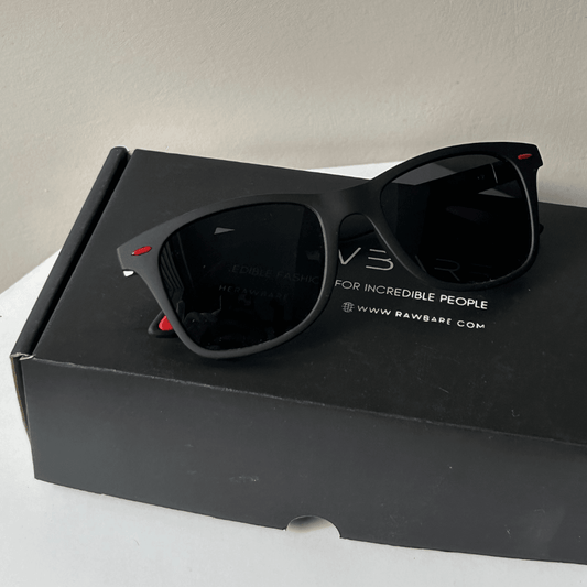 Black Wayfarer Sunglasses (T2) 2.0 - RawBare