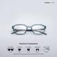 Tawi Gaze - Ocean Blue Cut Angular Hexagon Sunglasses - RB2608