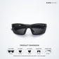 Aeris - Carbon Polarized Wrap Around Sunglasses - RB2818