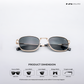 Metal Glint - Black Gold Square Sunglasses - RB2633
