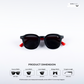 Legacy Cub - Scarlet Jet Kids Polarized Wayfarer Sunglasses - RBK2512