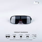 Speed Beam - Turbo Flame Kids Polarized Wrap Around Sunglasses - RBK2537