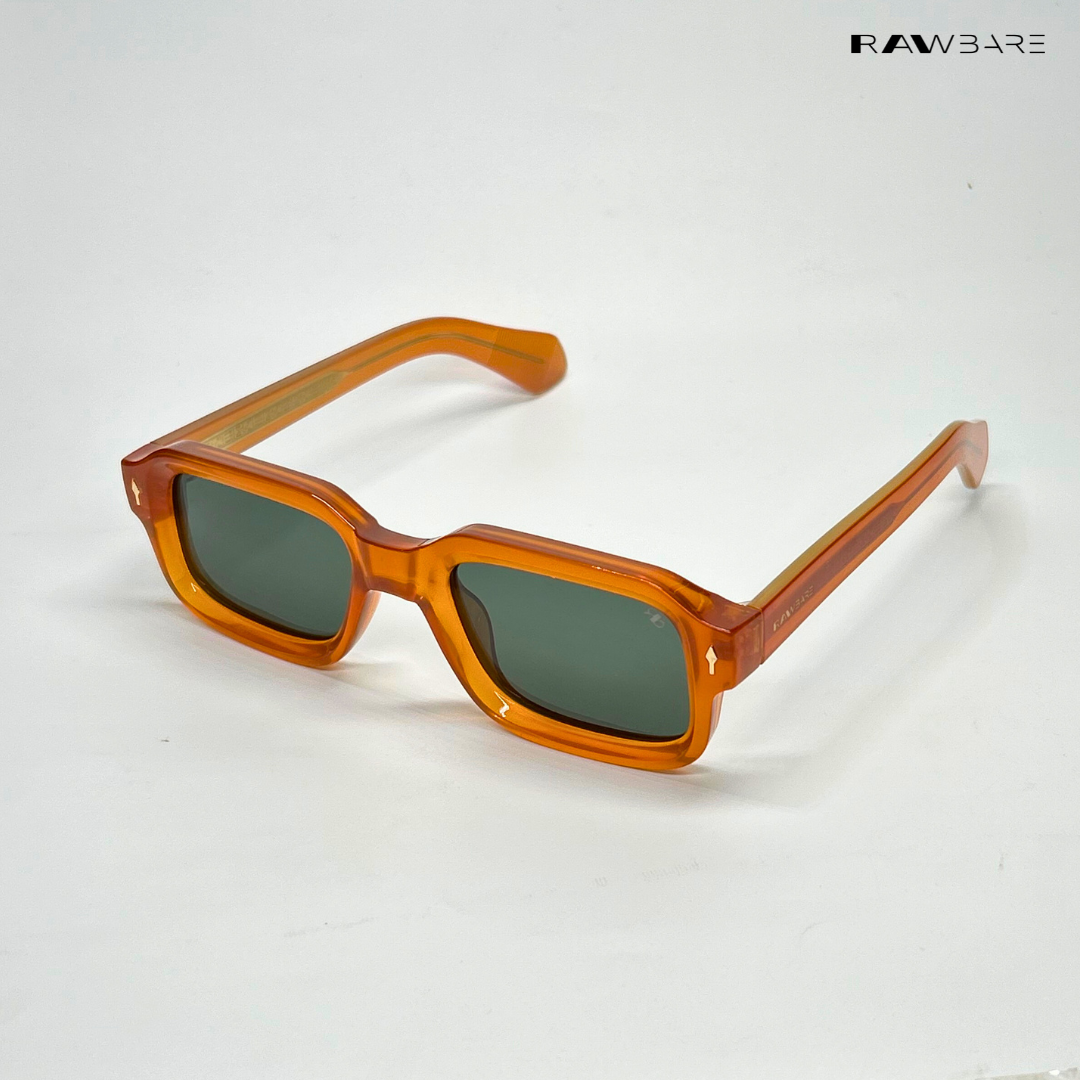 Angular Aura - Maple Polarized Rectangle Sunglasses- RB2450