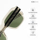 Hubli Duskline - Soft Olive Square Sunglasses - RB2838